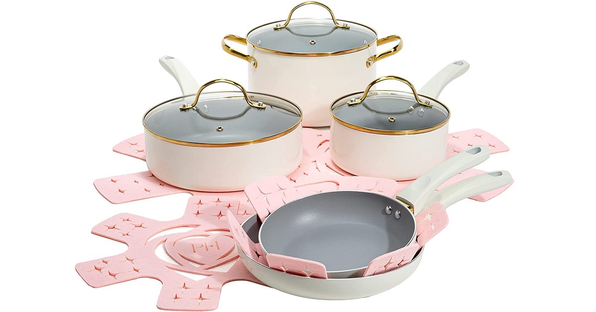 Paris Hilton Epic Nonstick Pots and Pans Set for Only $79.99 (20% OFF)