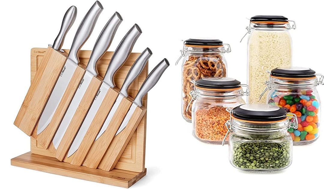 EatNeat 8-PC Stainless Steel Chef Knife Set w/ Bamboo Cutting Board for Only $60.91 (10% OFF)